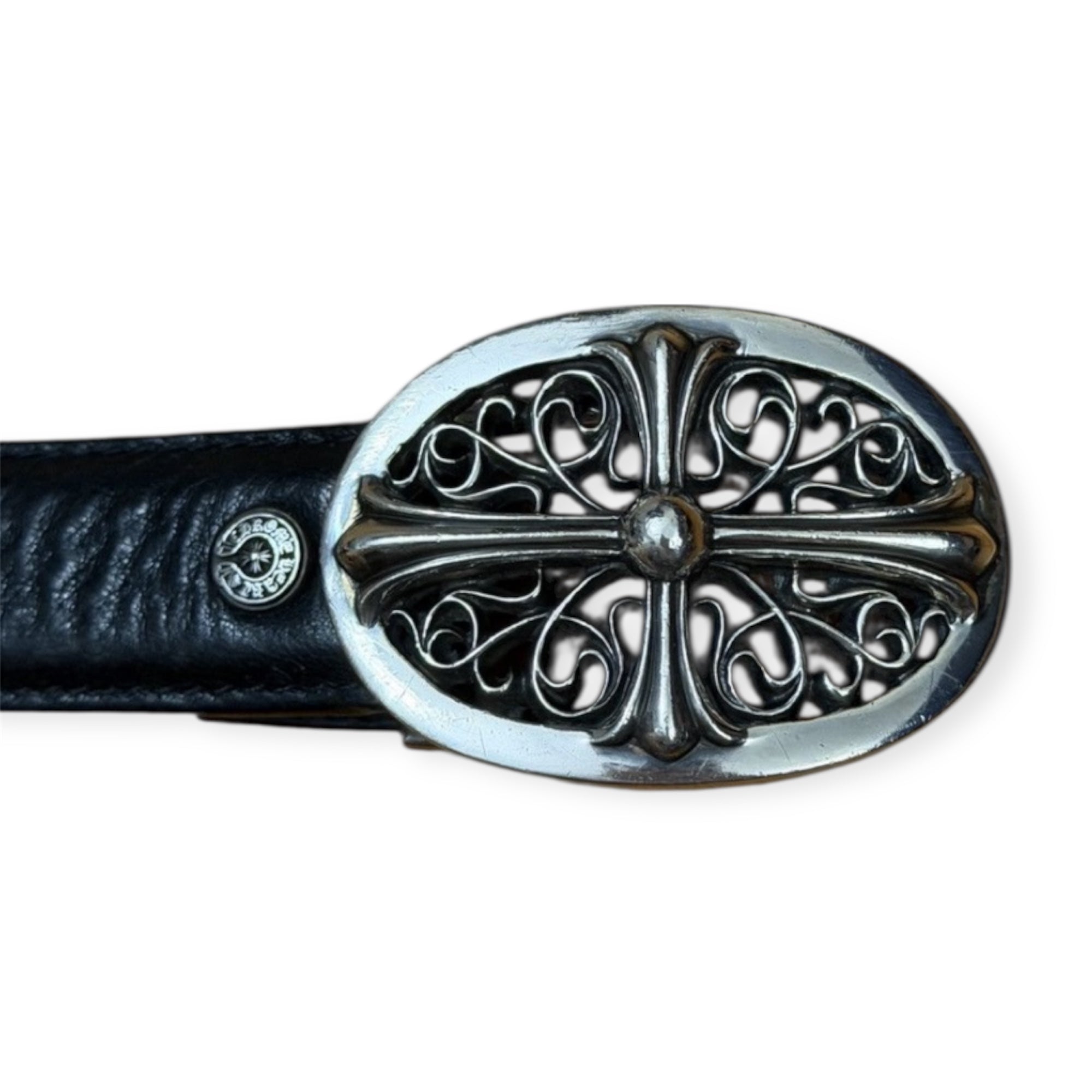 Chrome Hearts 1in Oval Cross Belt