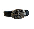 Chrome Hearts Oval Cross Leather Bracelet