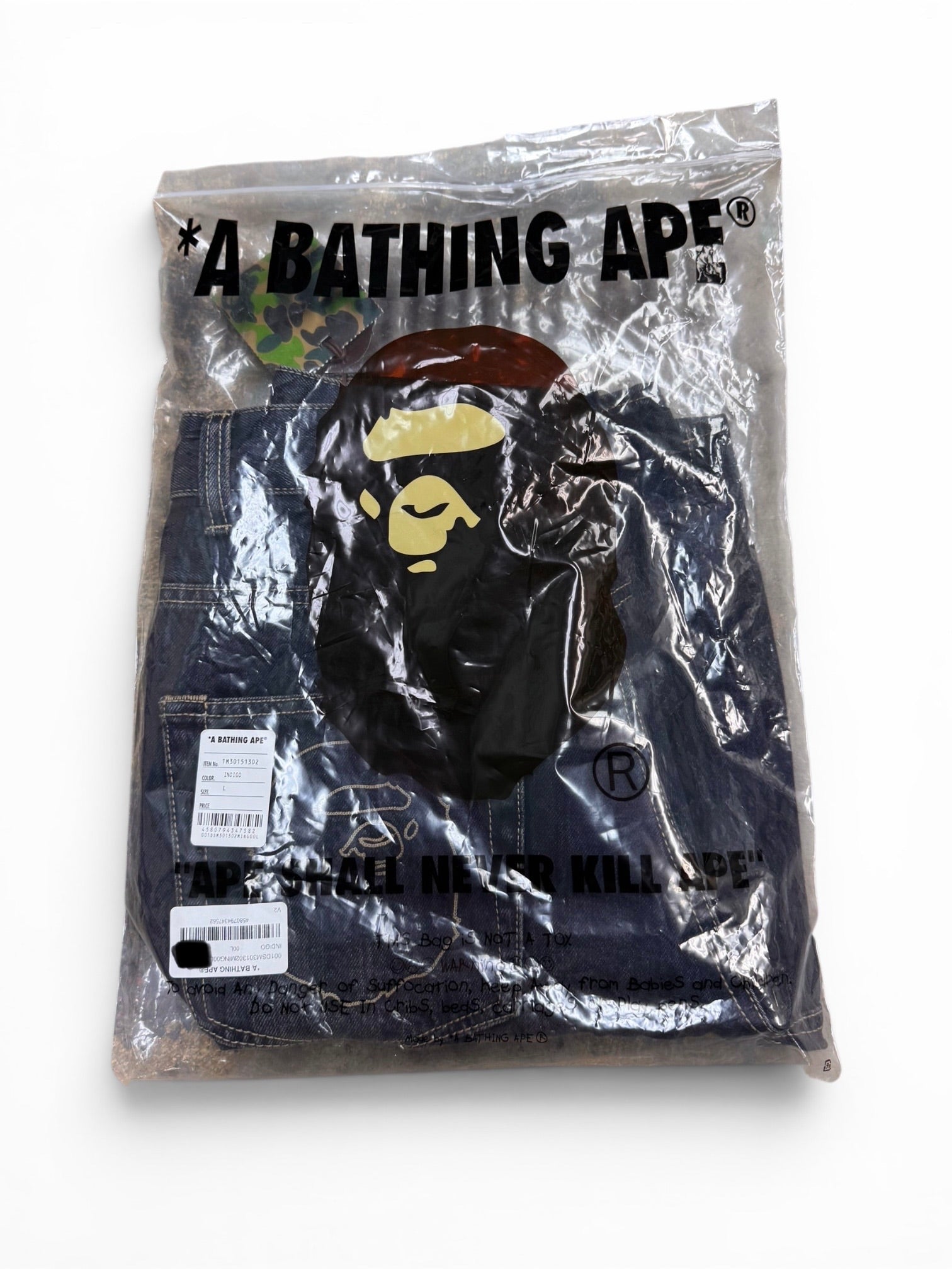 Bape Sewn Denim Bapesta Shorts