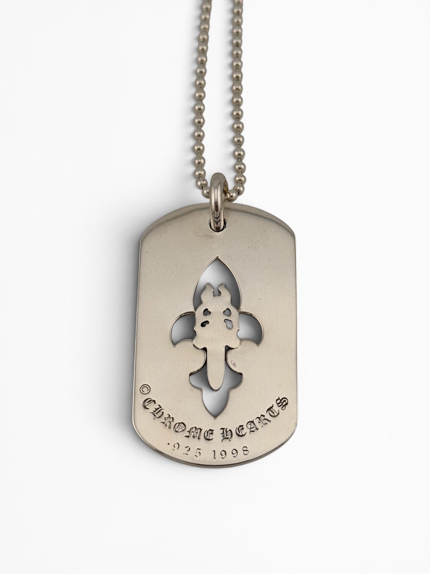 Chrome Hearts Fleur Dagger Dog Tag