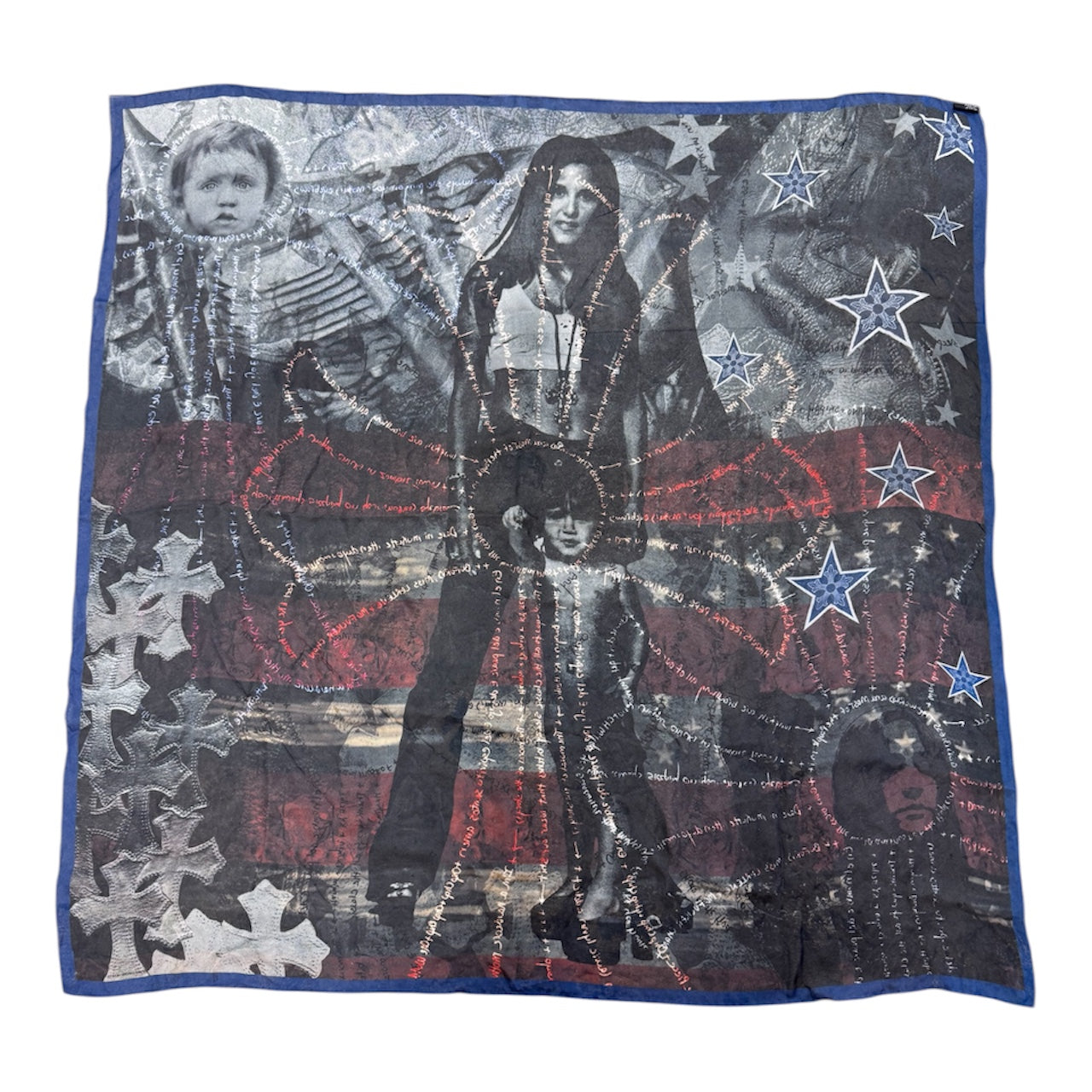 Chrome Hearts Five Point Star Family Silk Scarf