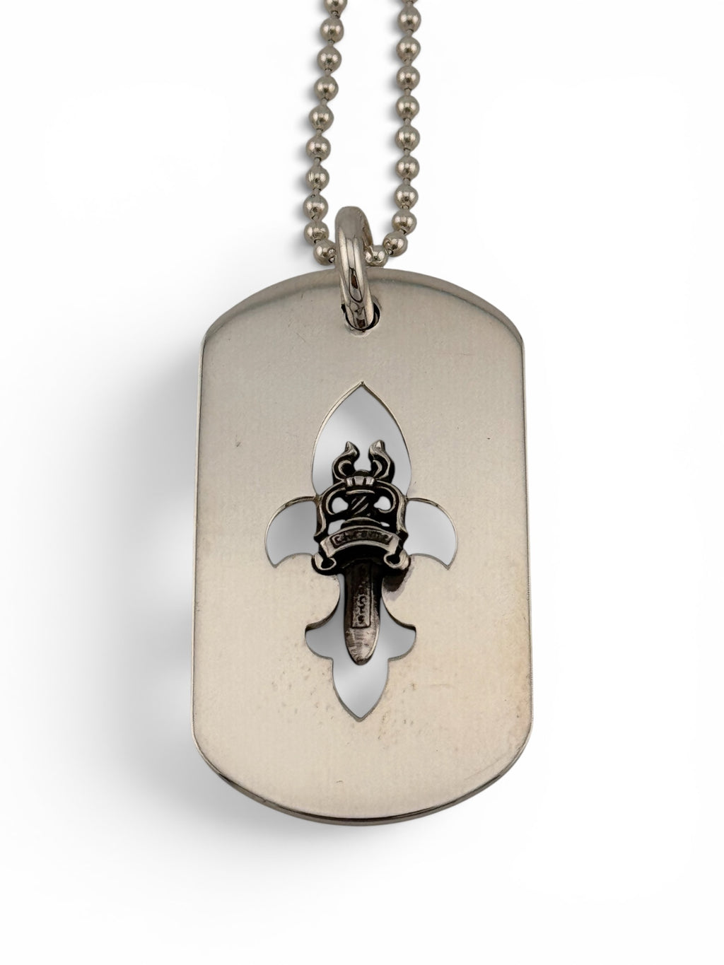 Chrome Hearts Fleur Dagger Dog Tag