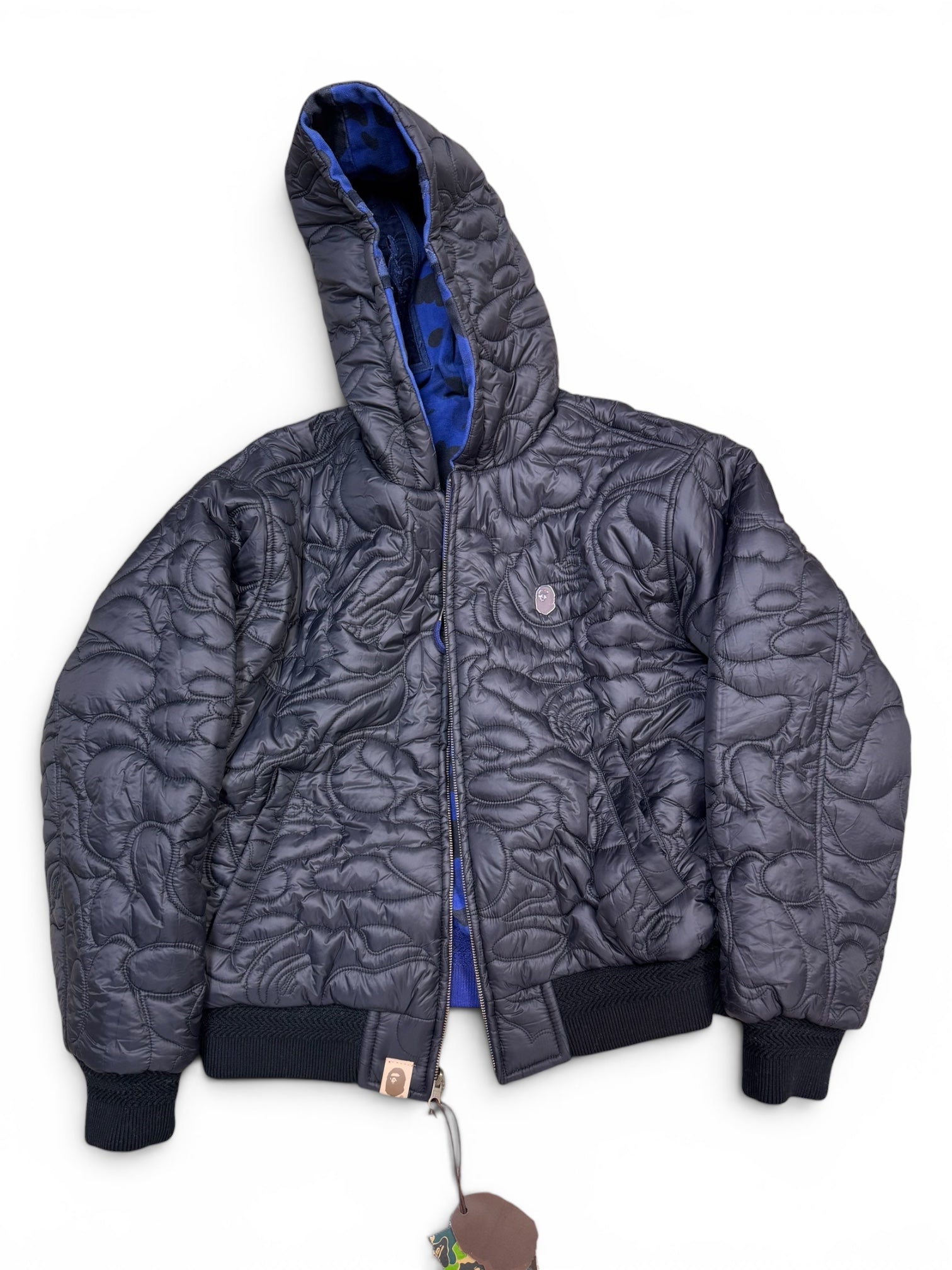 Bape Solid 1st Camo Reversible Shark Zip Up Heavy Jacket