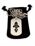 Chrome Hearts Fleur Dagger Dog Tag