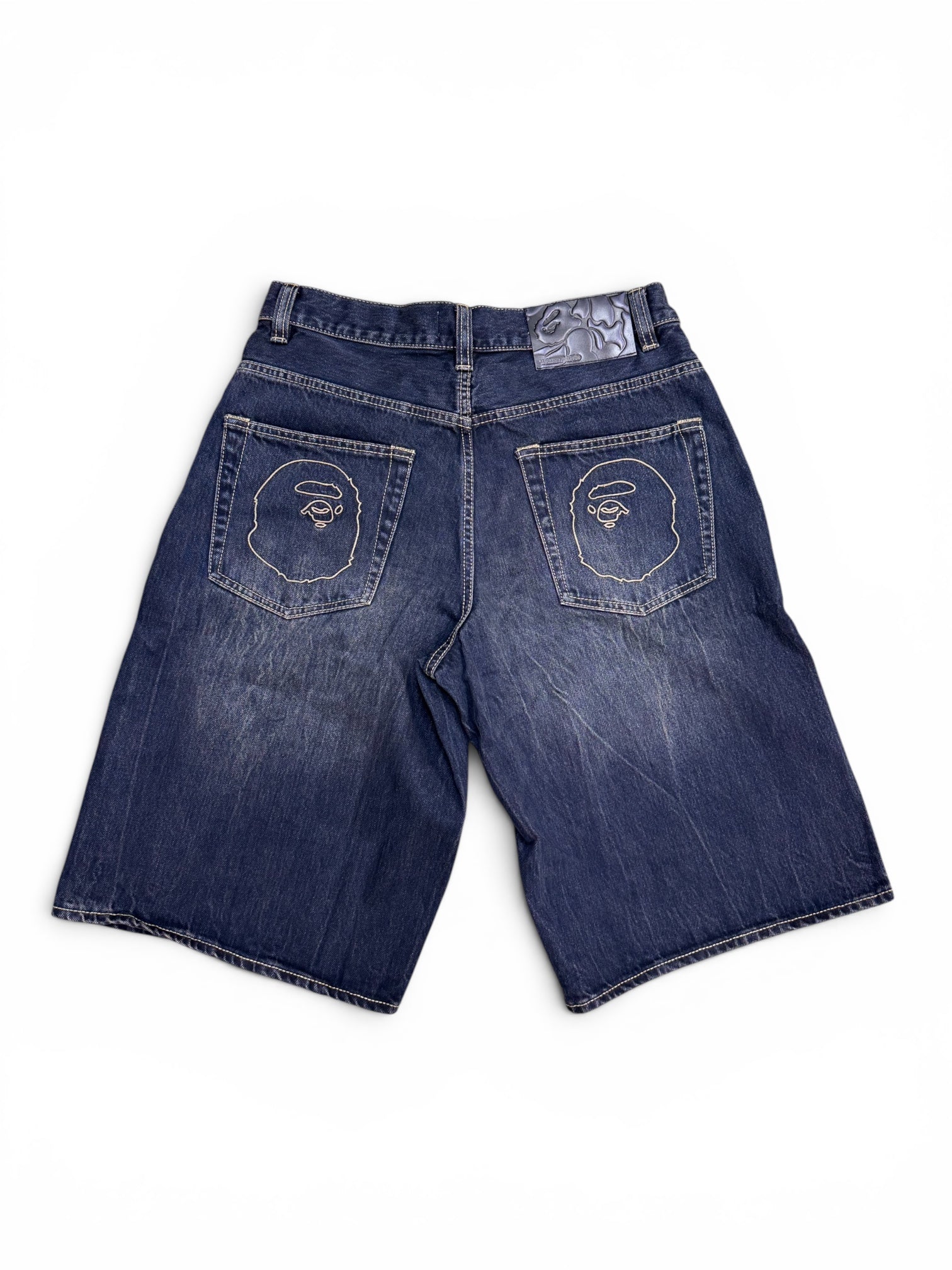 Bape Sewn Denim Bapesta Shorts
