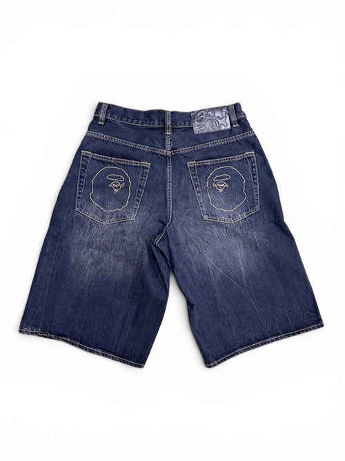 Bape Sewn Denim Bapesta Shorts