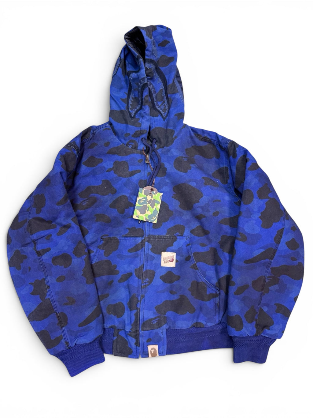 Bape Solid 1st Camo Reversible Shark Zip Up Heavy Jacket