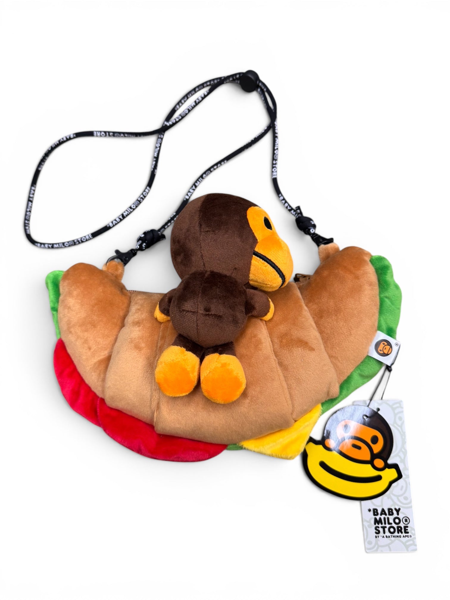 Bape Baby Milo Croissant Plush Crossbody Bag