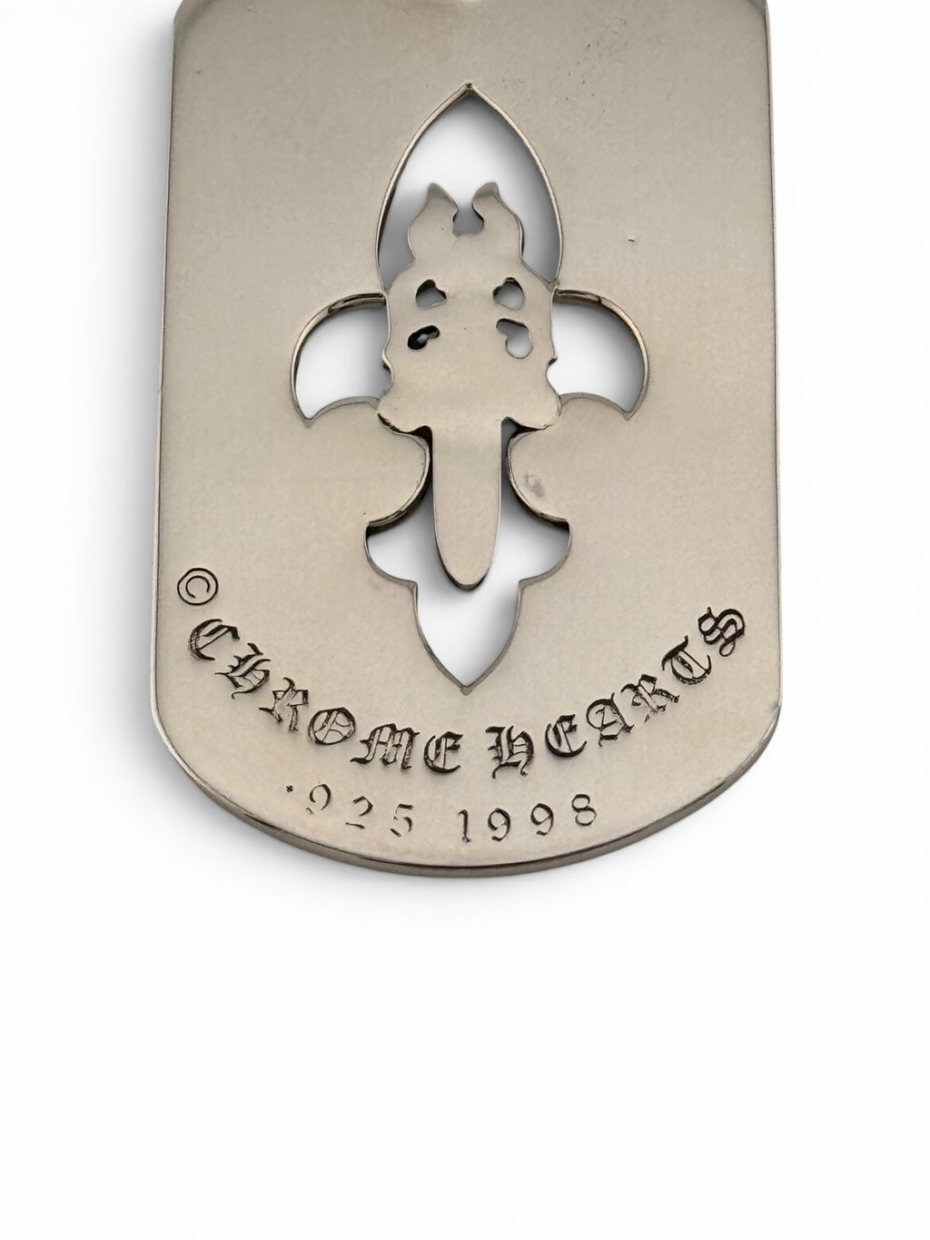 Chrome Hearts Fleur Dagger Dog Tag