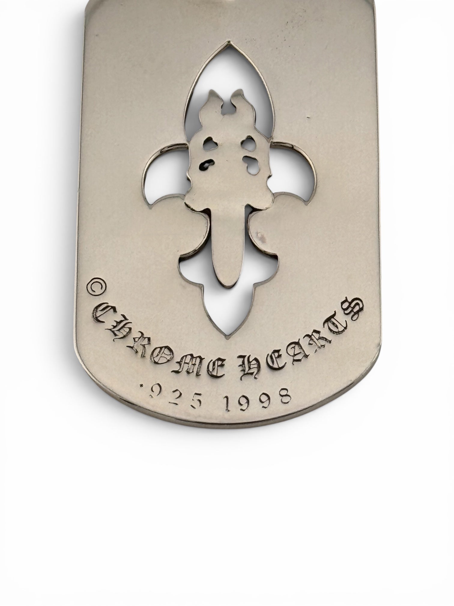 Chrome Hearts Fleur Dagger Dog Tag