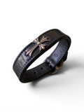 Chrome Hearts Special Edition Cross Gunslinger Adjustable Leather Bracelet