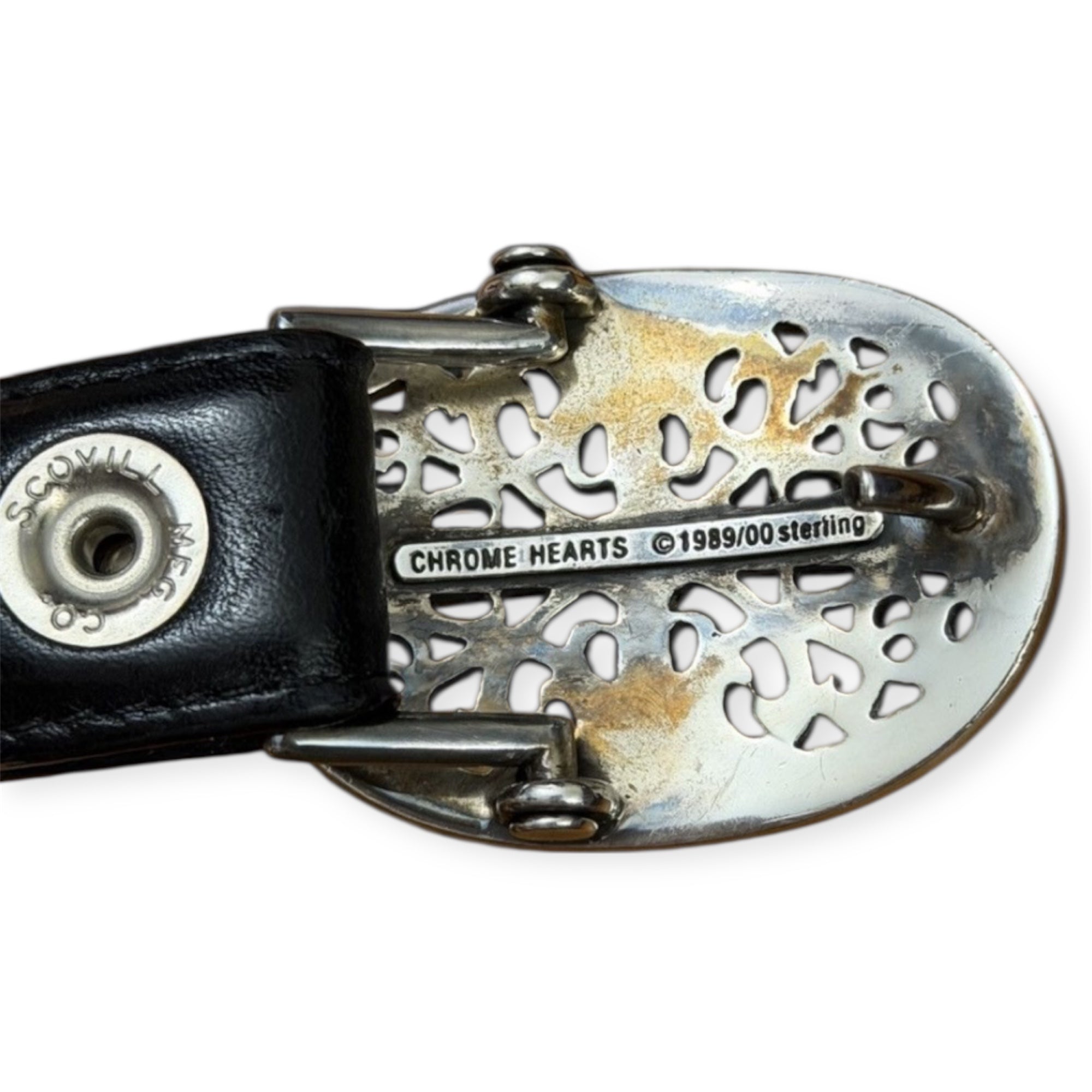Chrome Hearts 1in Oval Cross Belt