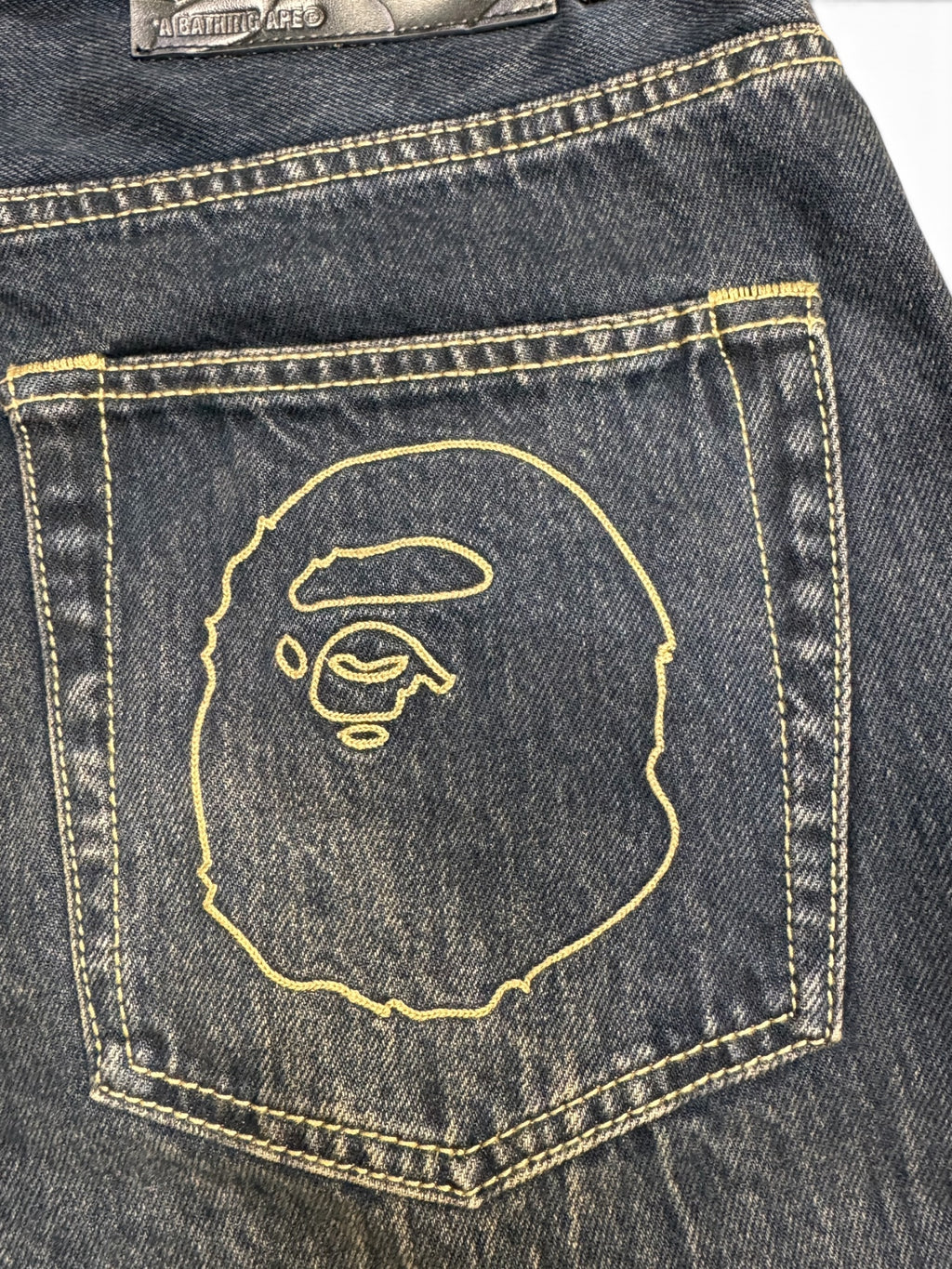 Bape Sewn Denim Bapesta Shorts