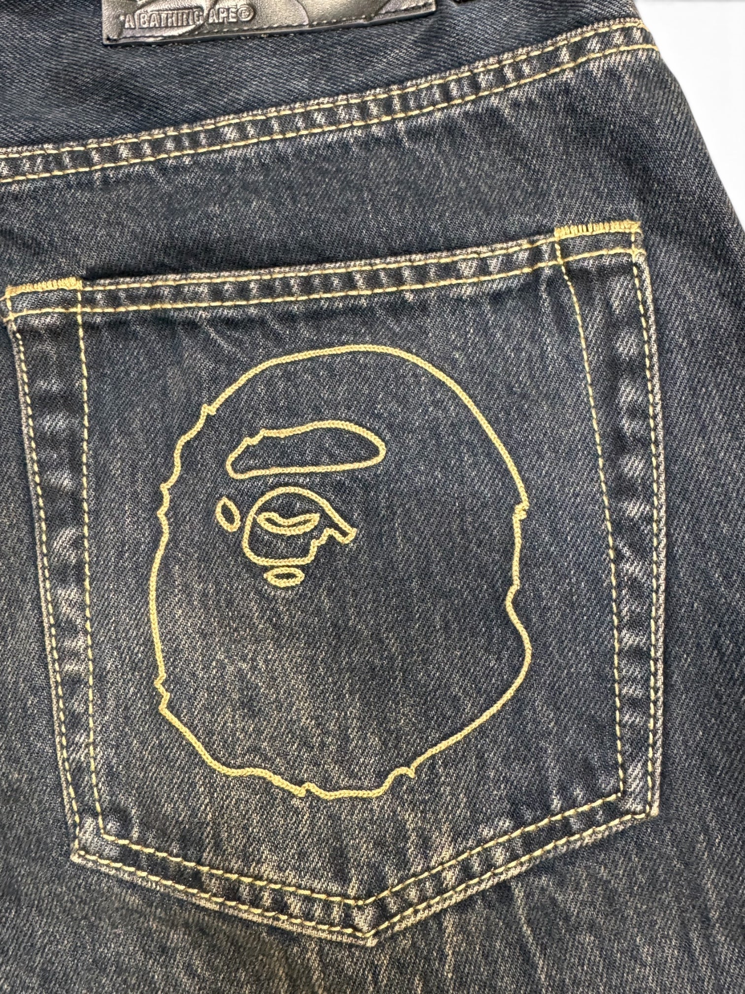 Bape Sewn Denim Bapesta Shorts