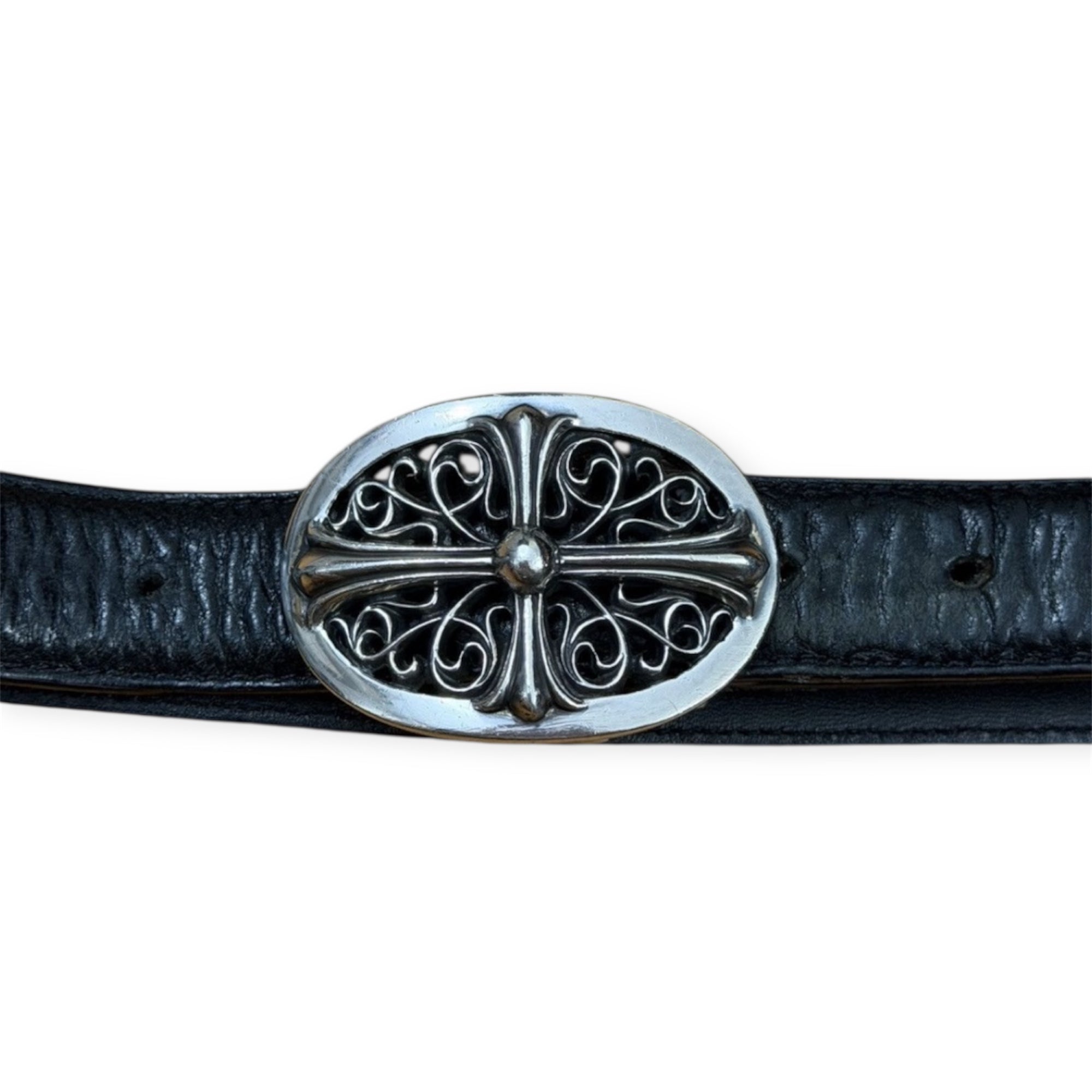 Chrome Hearts 1in Oval Cross Belt