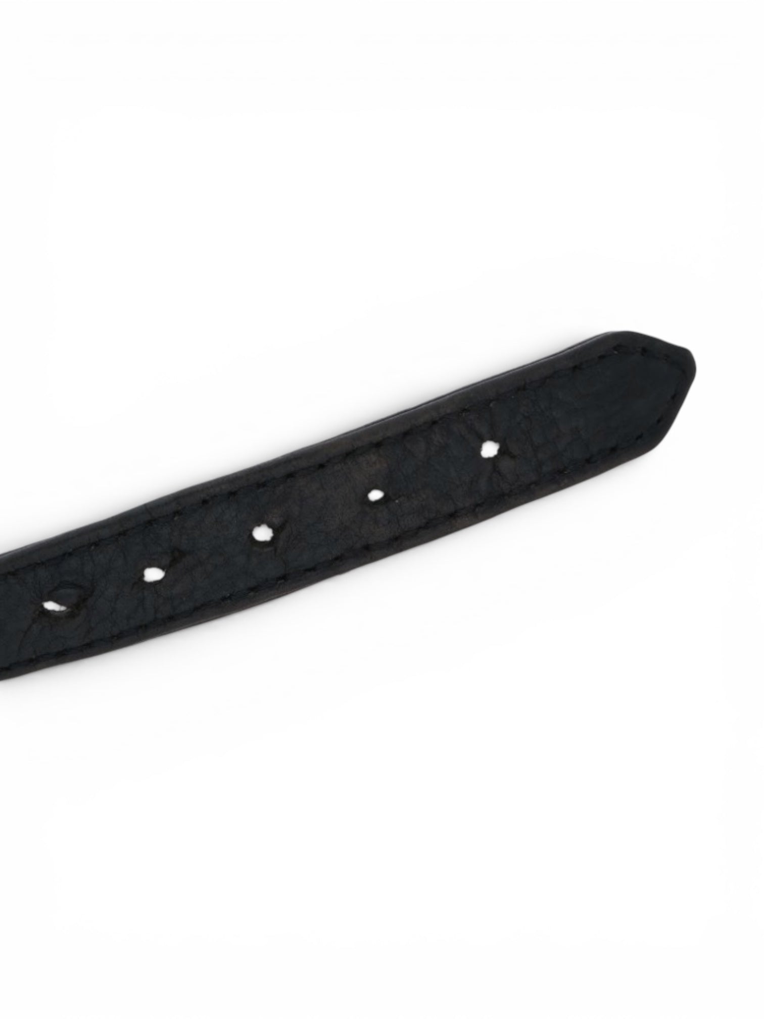 Chrome Hearts Diamond Pave Oval Keeper Adjustable Leather Bracelet